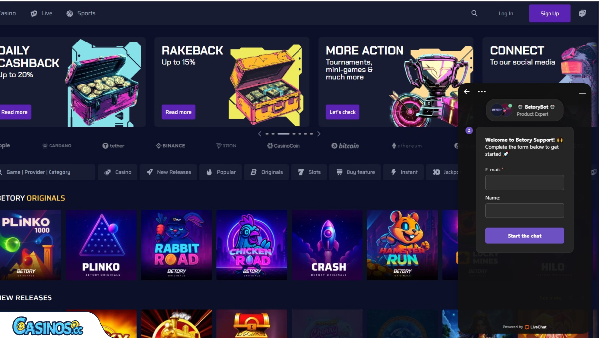 Betory Casino Support