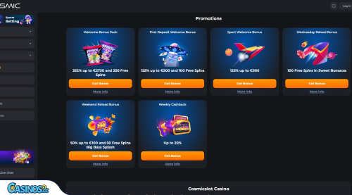 CosmicSlot Casino Promotions