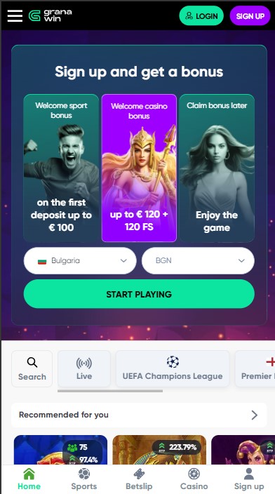 GranaWin Casino Lobby