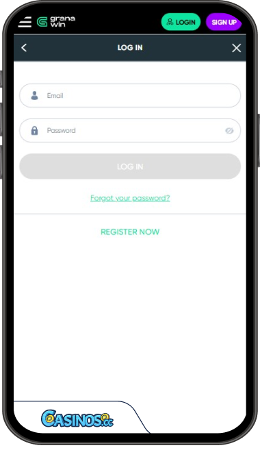 Accesso a GranaWin Casino da dispositivo mobile