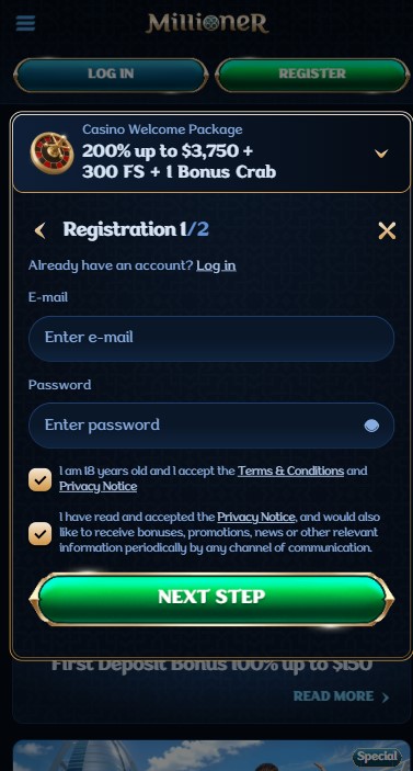 Millioner Casino Sign Up