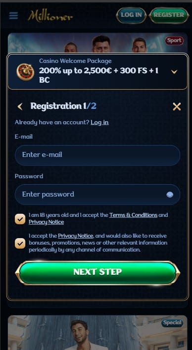 Millioner Casino Sign Up