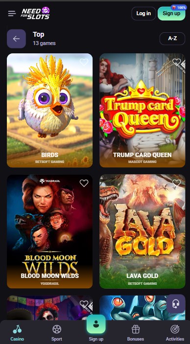 NeedForSlots Casino Games