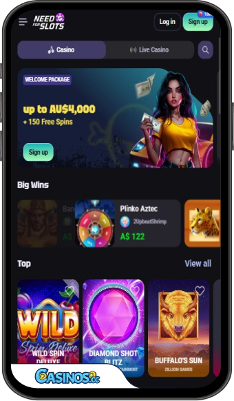 Aplicación móvil del casino NeedForSlots