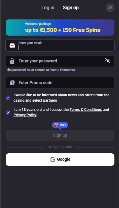 NeedForSlots Casino Sign Up