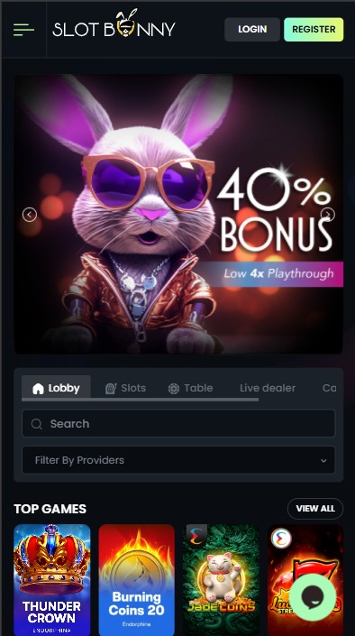 Slotbunny Casino Lobby