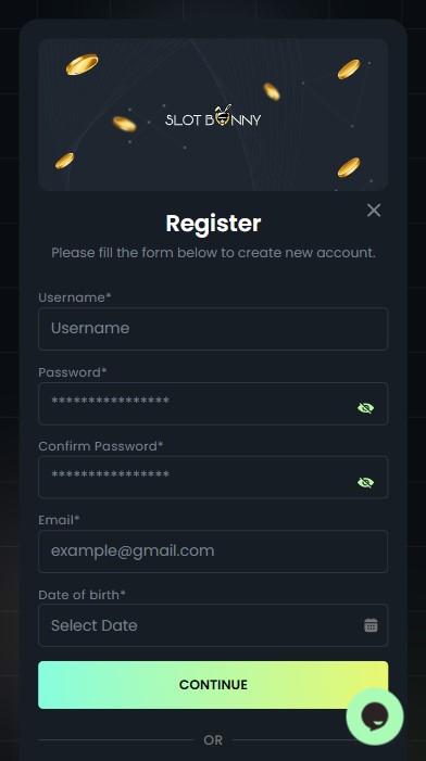 Slotbunny Casino Sign Up