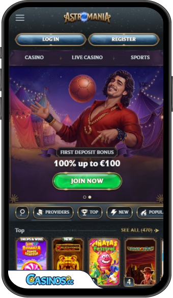 App mobile AstroMania Casinò