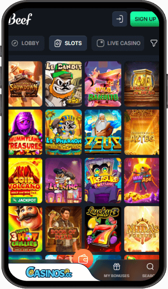 Beef Casino Mobile App