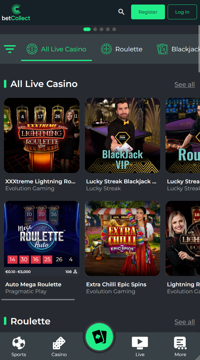 BetCollect Casino Games