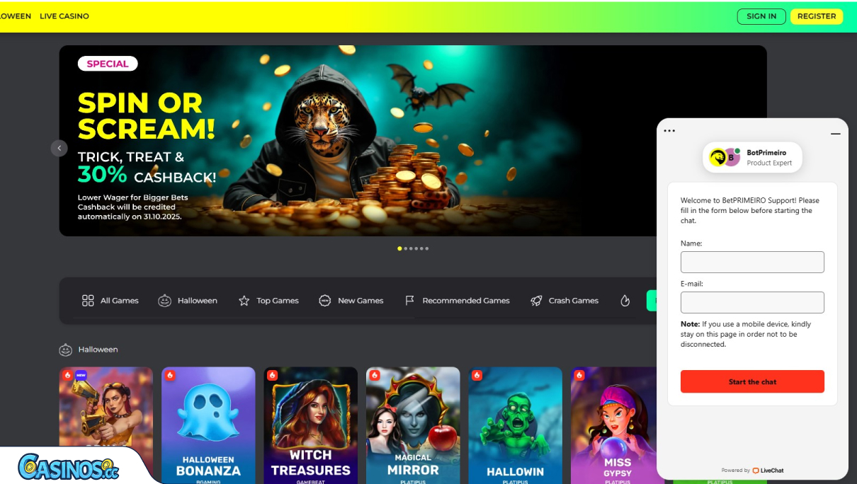 BetPrimeiro Casino Support