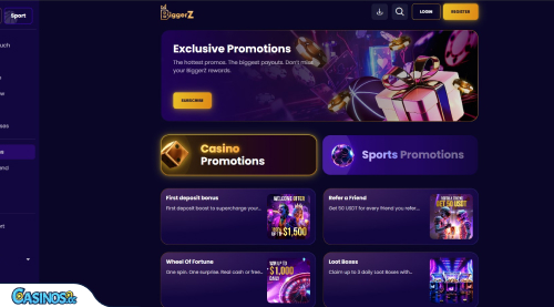 Promoções do Biggerz Casino