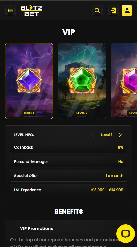 BlitzBet Casino VIP Program