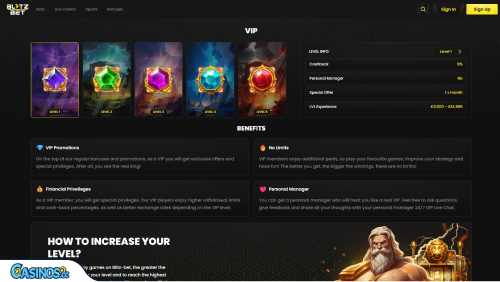 BlitzBet Casino VIP program (1)