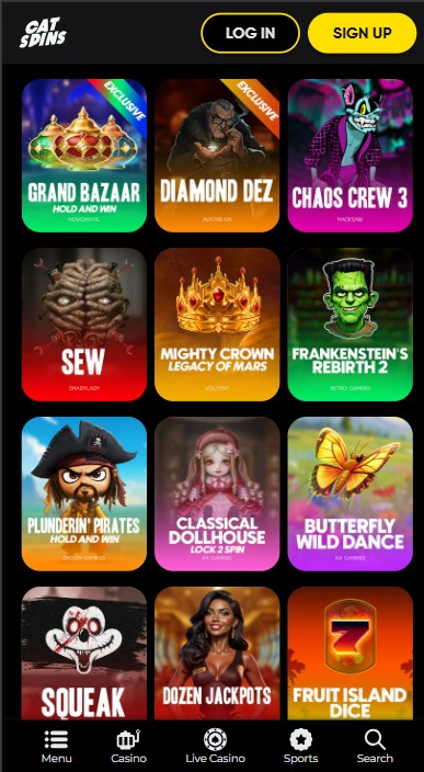 Cat Spins Casino Games