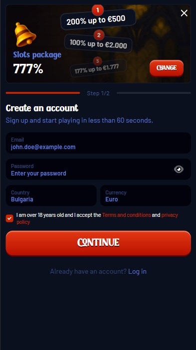 Dracula Casino Sign Up