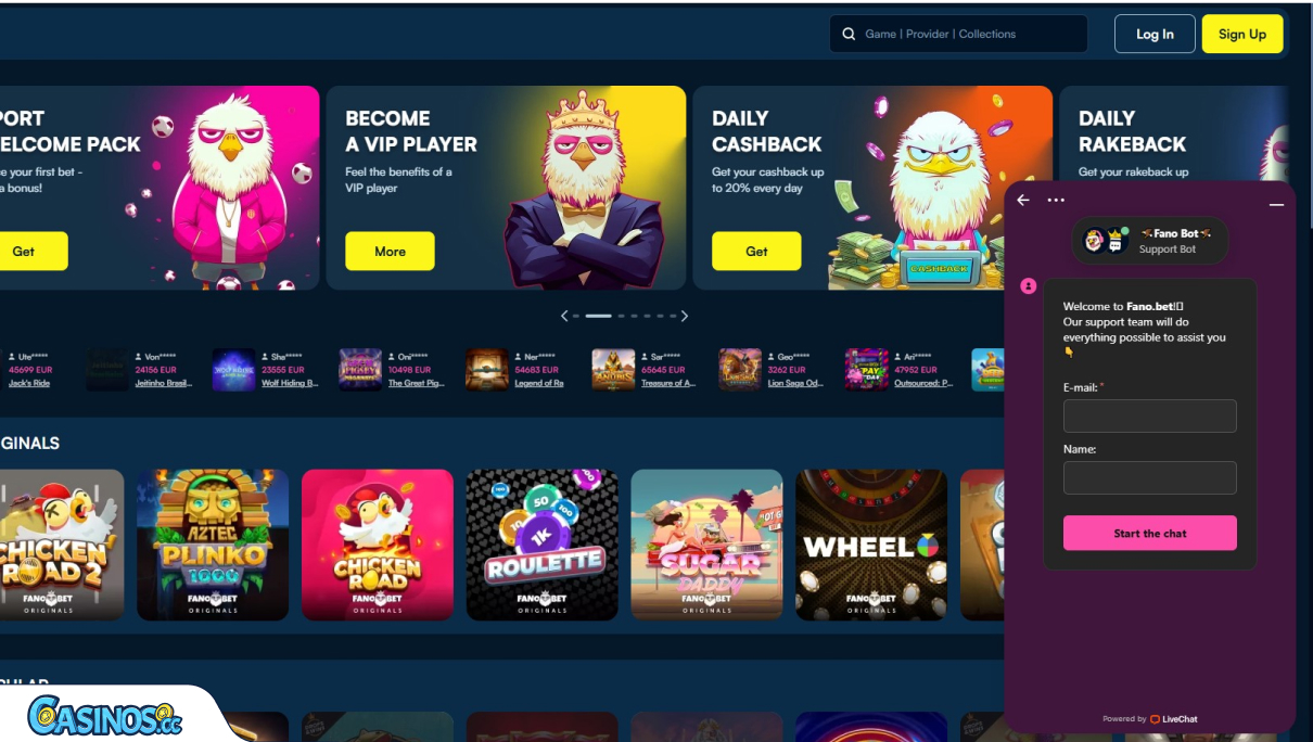 FanoBet Casino Klantenservice