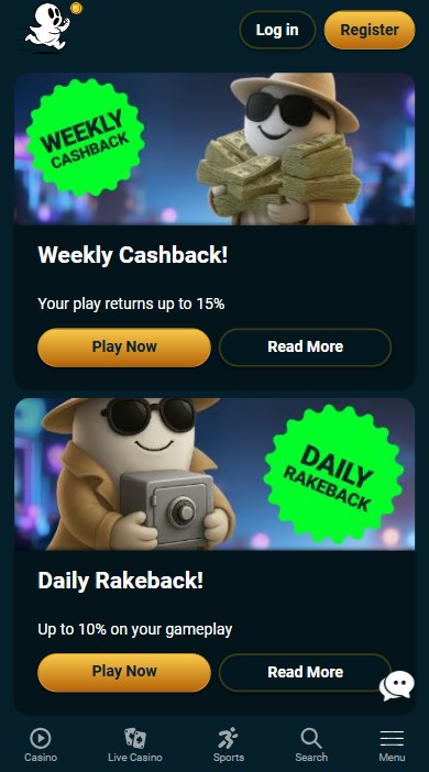 Ghostino Casino Bonuses
