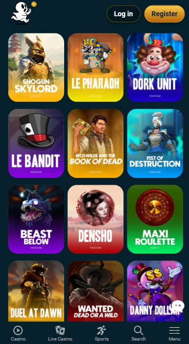 Ghostino Casino Games