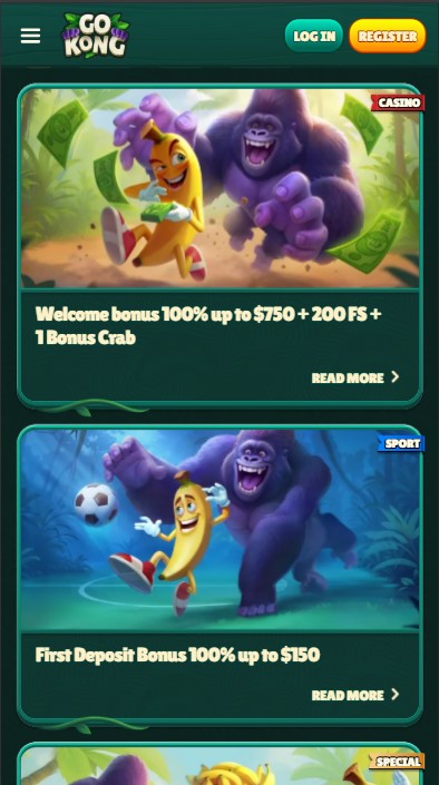 GoKong Casino Bonuses