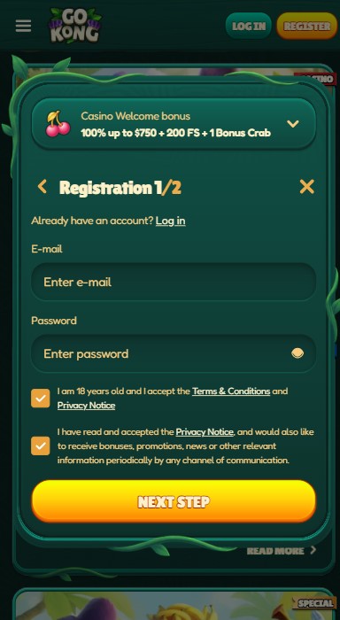 GoKong Casino Sign Up