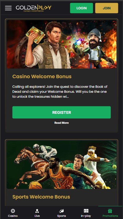 GoldenPlay Casino Bonuses
