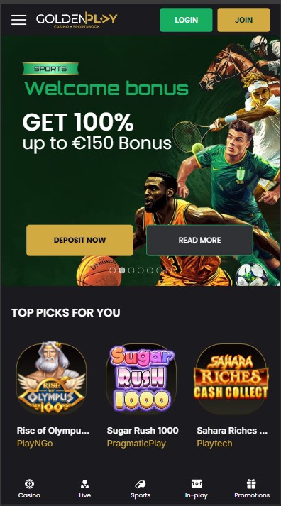 GoldenPlay Casino Lobby