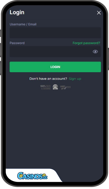 GoldenPlay Casino Login from Mobile