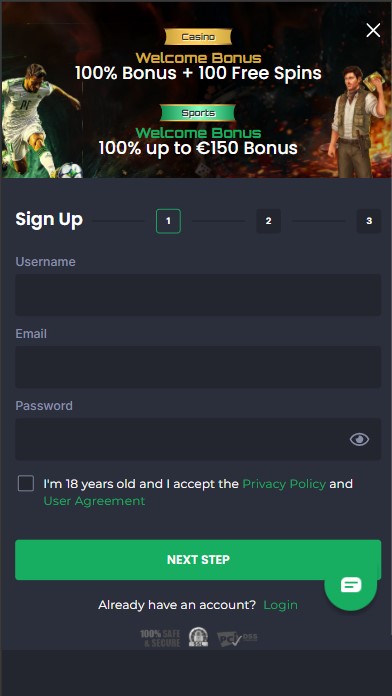 GoldenPlay Casino Sign Up
