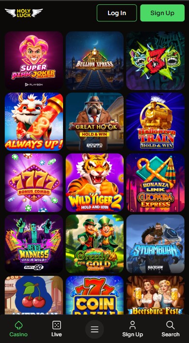 Holyluck Casino Games