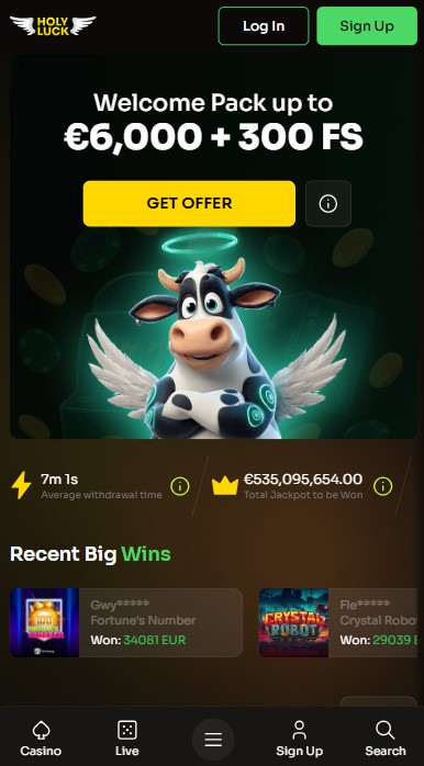 Holyluck Casino Lobby