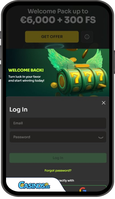 Holyluck Casino Login vanaf mobiel