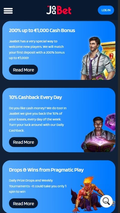 JaaBet Casino Bonuses