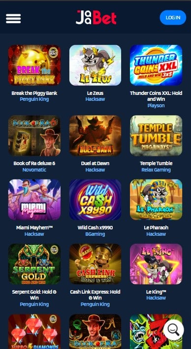 JaaBet Casino Games