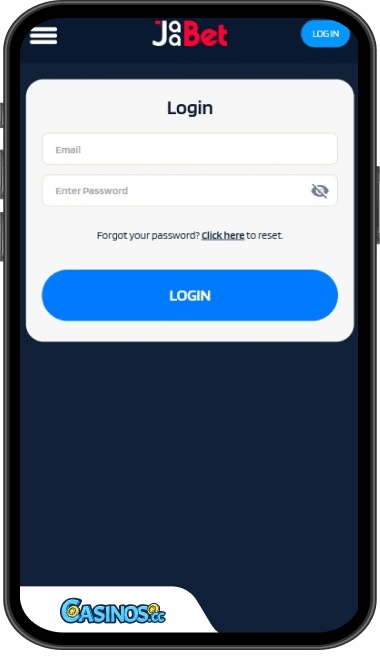 JaaBet Casino Login vom Handy aus
