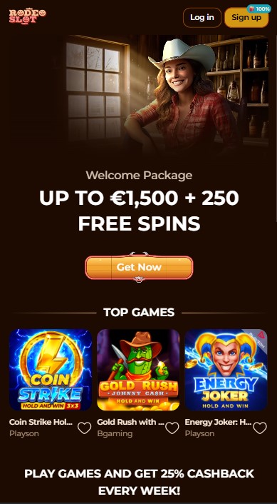 RodeoSlot Casino Lobby