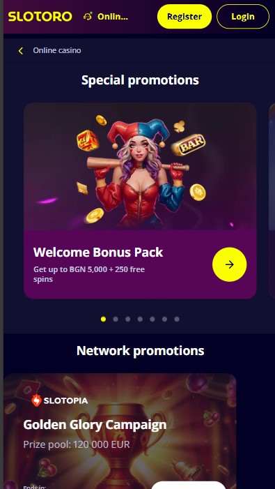 Slotoro Casino Bonuses