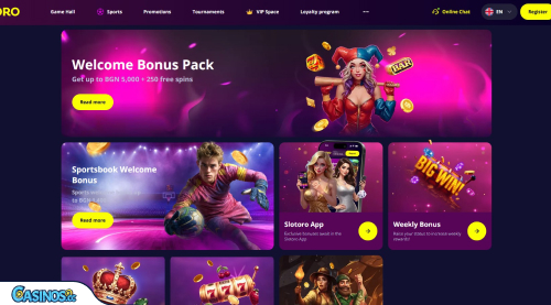 Προσφορές του Slotoro Casino