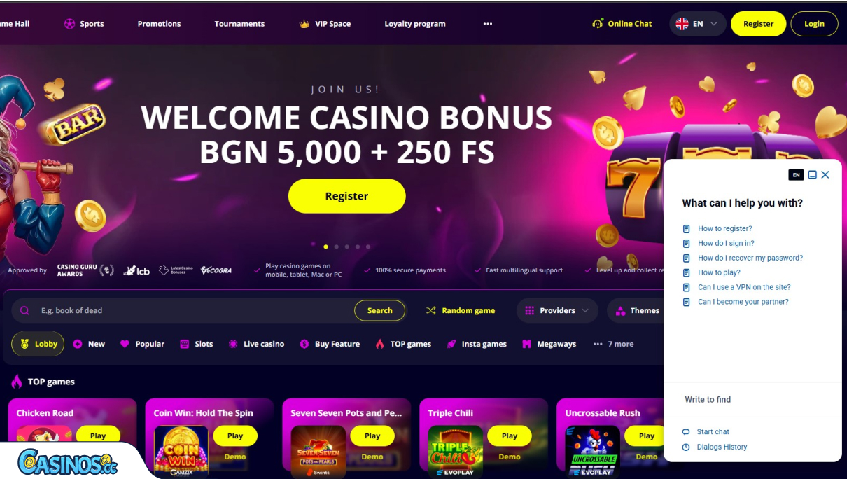 Slotoro Casino ügyfélszolgálat