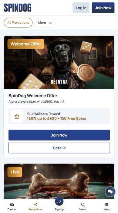 SpinDog Casino Bonuses