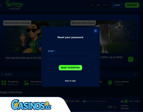 Spinny Casino Problems Logging In