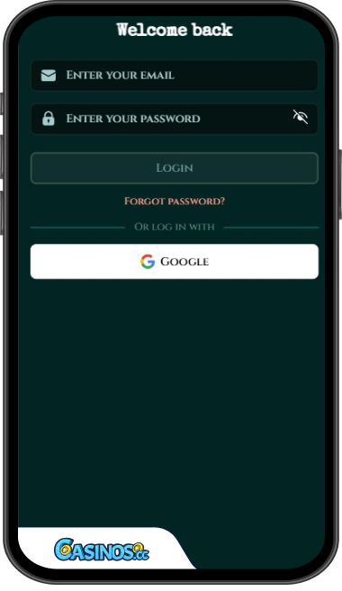 Inicio de sesión en TonySpins Casino desde el móvil