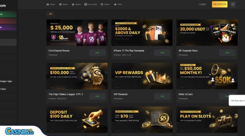 96.com Casino Promotions