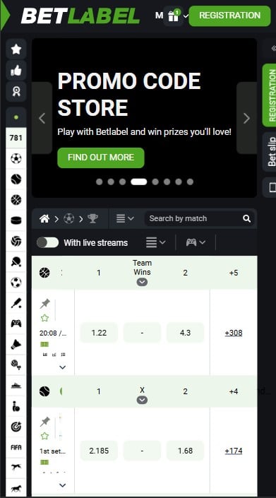 Betlabel Casino Lobby