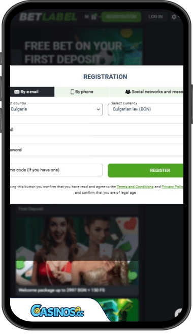Betlabel Casino Login from Mobile