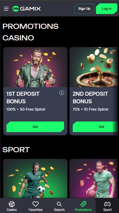Gamix Casino Bonuses