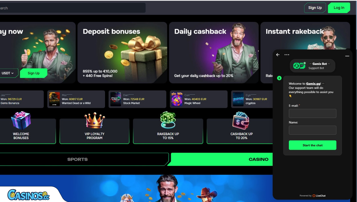 Assistance Gamix Casino