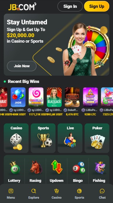 JB.com Casino Lobby