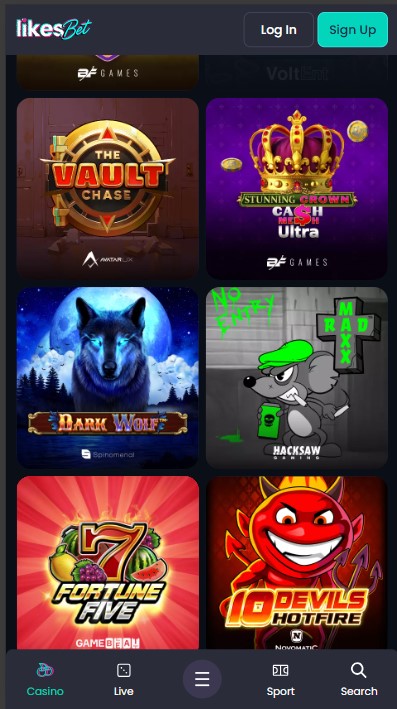 LikesBet Casino Games