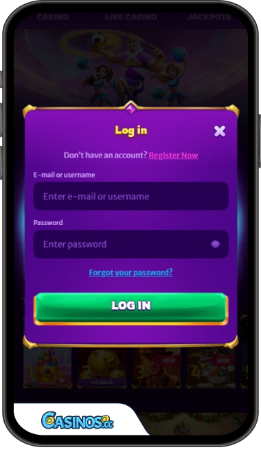 Midarion Casino Login from Mobile